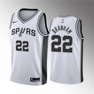 San Antonio Spurs #22 Malaki Branham White Association Edition Stitched
