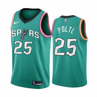 San Antonio Spurs #25 Jakob Poltl 2022-23 Teal City Edition Stitched Jersey