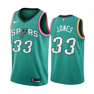 San Antonio Spurs #33 Tre Jones 2022-23 Teal City Edition Stitched Jersey
