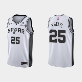 San Antonio Spurs Black #25 Jakob Poeltl White Stitched NBA Jersey