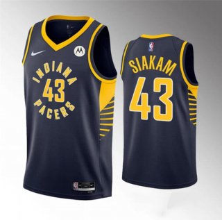 Indiana Pacers #43 Pascal Siakam Navy Icon Edition Stitched Basketball Jersey
