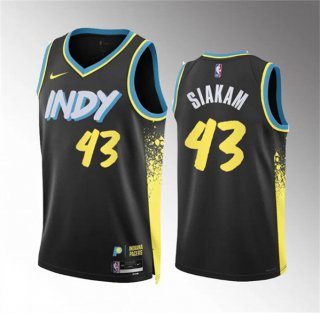 Indiana Pacers #43 Pascal Siakam Black 2023-24 City Edition Stitched Basketball