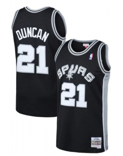 San Antonio Spurs #21 Tim Duncan Black 1998-99 Throwback Basketball Jersey