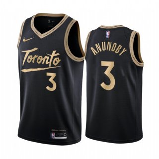 Toronto Raptors #3 OG Anunoby Black City Edition New Uniform 2020-21 Stitched NBA