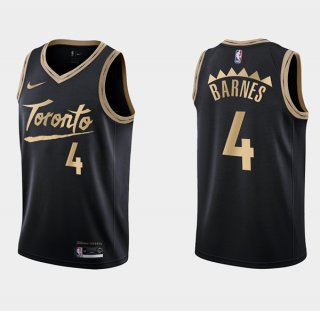 Toronto Raptors #4 Scottie Barnes Black City Edition Basketball NBA Jersey