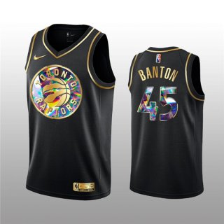 Toronto Raptors #45 Dalano Banton 2021-22 Black Golden Edition 75th Anniversary