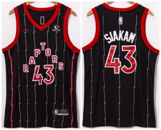 oronto Raptors #43 Pascal Siakam Black City Edition New Uniform 2020-21 Stitched