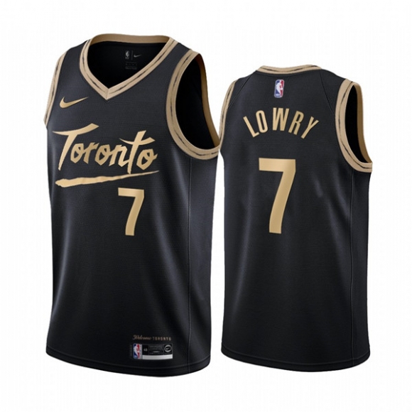 Toronto Raptors #7 Kyle Lowry Black City Edition New Uniform 2020-21 Stitched NBA 2