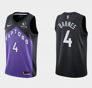 Toronto Raptors #4 Scottie Barnes Black Earned Edition Basketball NBA Jersey