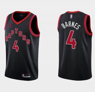 Toronto Raptors #4 Scottie Barnes Black Statement Edition Basketball NBA Jersey