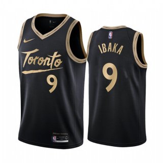 Toronto Raptors #9 Serge Ibaka Black City Edition New Uniform 2020-21 Stitched NBA