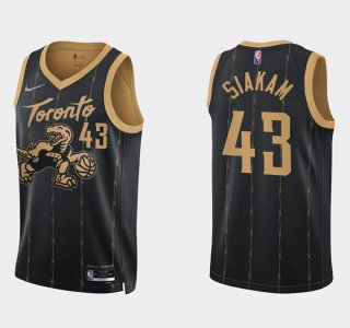 Toronto Raptors #43 Pascal Siakam Black 75th Anniversary Stitched Basketball