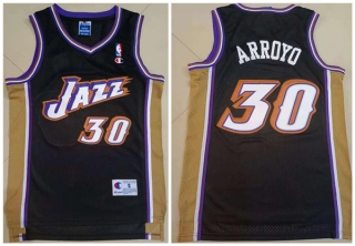 Utah Jazz #30 Carlos Arroyo Black Stitched Basketball Jersey