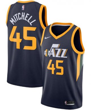 Utah Jazz Navy #45 Donovan Mitchell Icon Edition Swingman Stitched NBA Jersey