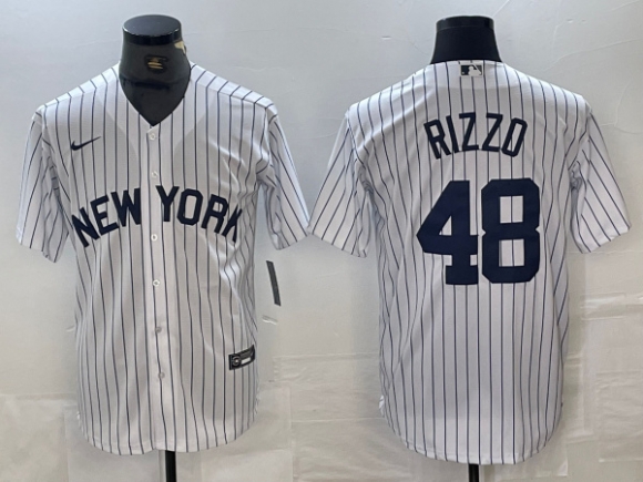 New York Yankees #48 Anthony Rizzo White Cool Base Stitched Baseball Jersey