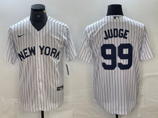 New York Yankees #99 Aaron Judge White Cool Base Stitched Baseball Jersey