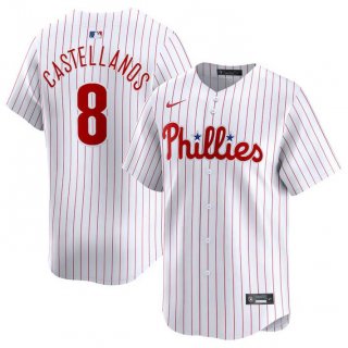 Philadelphia Phillies #8 Nick Castellanos White Home Limited Stitched Jersey