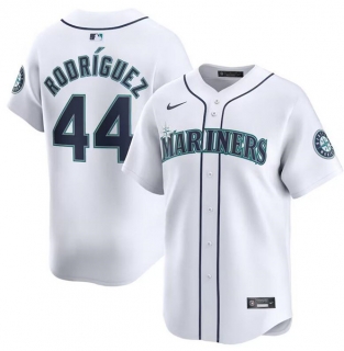 Seattle Mariners #44 Julio Rodríguez White Home Limited Stitched Jersey