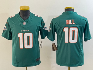 Youth Miami Dolphins #10 Tyreek Hill Aqua FUSE Stitched Jersey