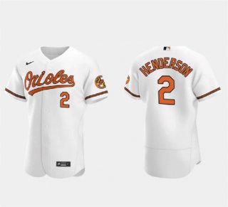 Baltimore Orioles #2 Gunnar Henderson White Flex Base Stitched Baseball Jersey