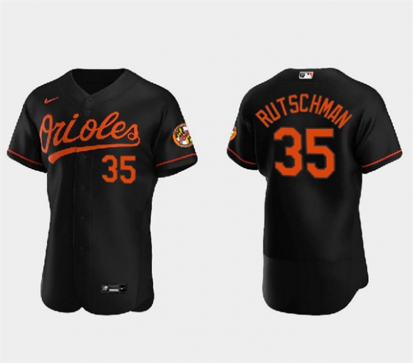 Baltimore Orioles #35 Adley Rutschman Black Flex Base Stitched Baseball Jersey