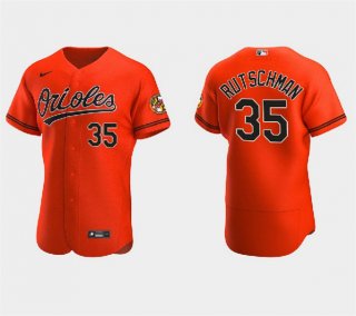 Baltimore Orioles #35 Adley Rutschman Orange Flex Base Stitched Baseball Jersey