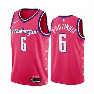 Washington Wizards #6 Kristaps Porzingis 2022-23 Pink Cherry Blossom City Edition