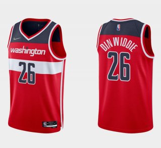 Wizards #26 Spencer Dinwiddie Diamond Red Icon Basketball Stitched Jersey