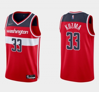 Wizards #33 Kyle Kuzma Diamond Red Icon Basketball Stitched Jersey