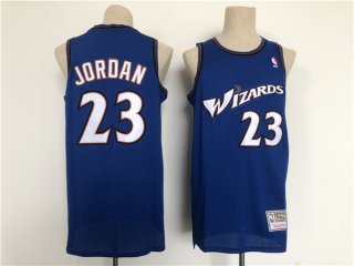 Washington Wizards #23 Michael Jordan Blue Throwback Stitched Jersey