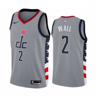 Washington Wizards #2 John Wall Gray City Edition New Uniform 2020-21 Stitched NBA