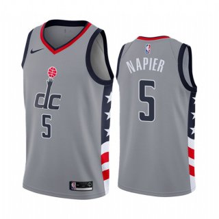 Washington Wizards #5 Shabazz Napier Gray City Edition New Uniform 2020-21