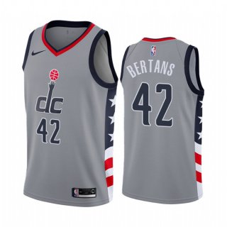 Washington Wizards #42 Davis Bertans Gray City Edition New Uniform 2020-21 Stitched