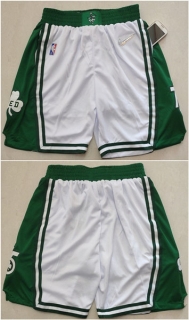 Boston Celtics White 75th Anniversary Shorts (Run Small)