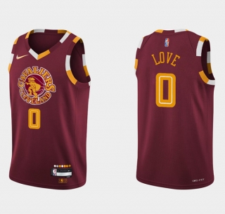 Cleveland Cavaliers #0 Kevin Love Wine Red 75th Anniversary City Stitched Jersey