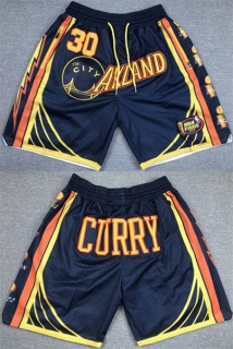 Golden State Warriors #30 Stephen Curry Navy Shorts(Run Small)
