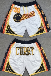Golden State Warriors #30 Stephen Curry White Shorts(Run Small)