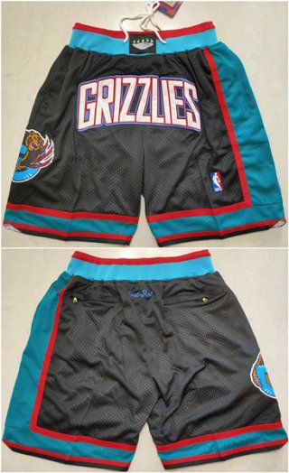 Memphis Grizzlies Black Shorts (Run Small)