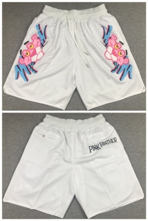 Miami Heat White 'Pink Panther' Shorts (Run Small)