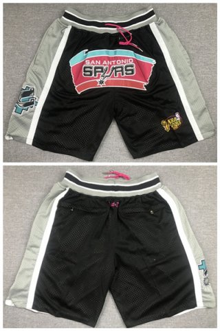 San Antonio Spurs Black Shorts (Run Small)