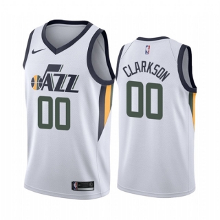Utah Jazz #00 Jordan Clarkson White Stitched NBA Jersey