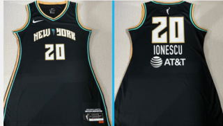 WNBA New York #20 Ionescu black jersey