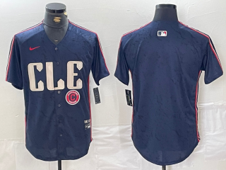 Cleveland Guardians Blank Navy 2024 City Connect Limited Stitched Jersey 2