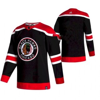 Chicago Blackhawks Blank 2020-21 Black Reverse Retro Stitched NHL Jersey
