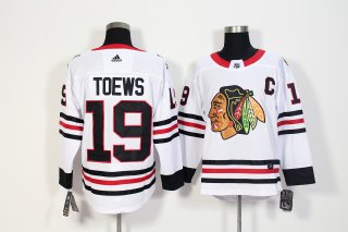 Adidas Chicago Blackhawks #19 Jonathan Toews White Stitched NHL