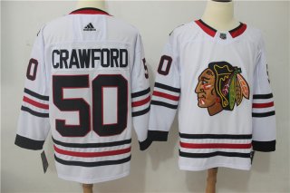 Adidas Chicago Blackhawks #50 Corey Crawford White Stitched NHL Jersey