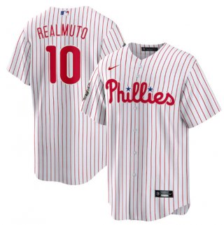 Philadelphia Phillies #10 J.T. Realmuto White 2022 World Series Cool Base Stitched