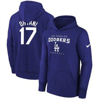 Los Angeles Dodgers #17 Shohei Ohtani Royal Name & Number Pullover Hoodie