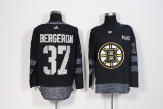 Adidas Boston Bruins #37 Patrice Bergeron Black 1917-2017 100th Anniversary Stitched2