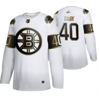 Boston Bruins #40 Tuukka Rask White Golden Edition Stitched NHL Jersey